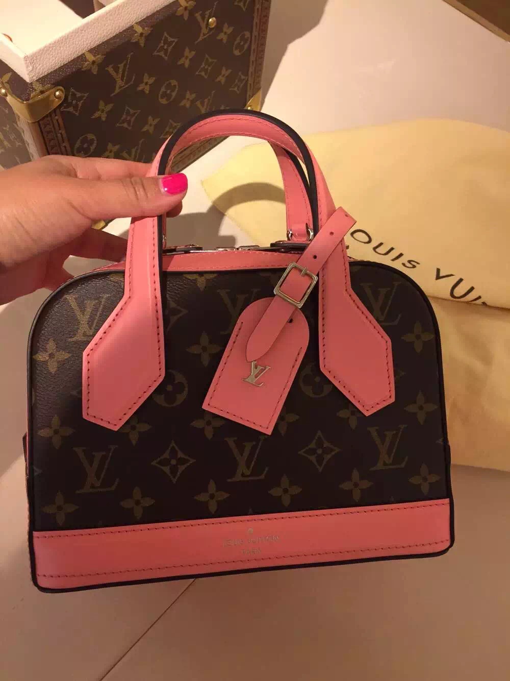 Louis Vuitton Monogram Dora PM Bag M50716 Pink